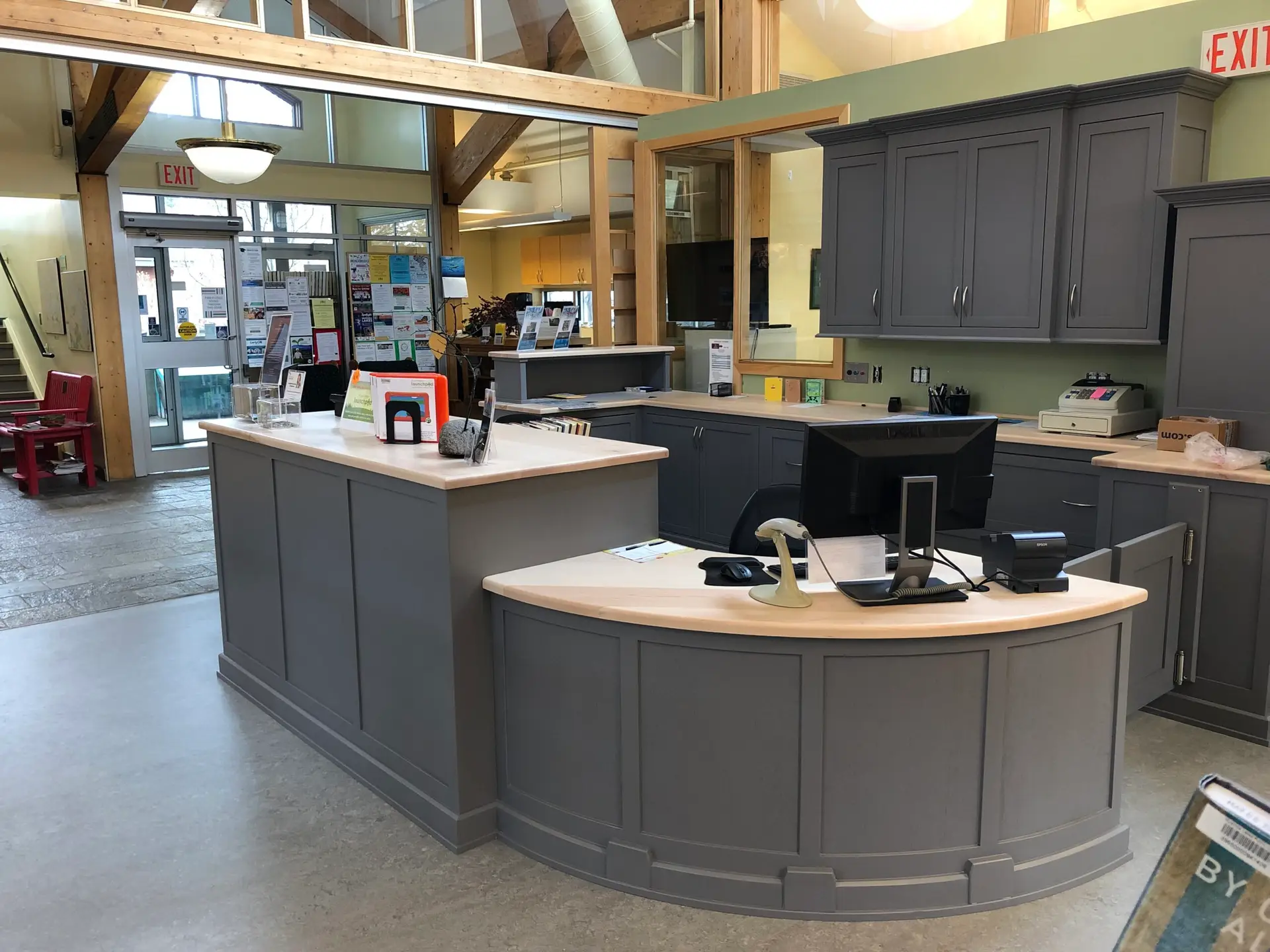 Reception Desk. Built by McMurray Construction.
